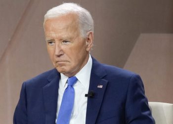 President Joe Biden listens to Ukraine's President Volodymyr Zelenskyy making remarks on the sidelines of the NATO Summit in Washington, Thursday, July 11, 2024. (AP Photo/Susan Walsh)