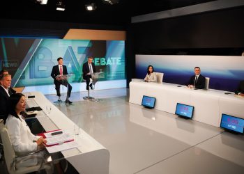 Debate of the 6 candidates for the leadership of PASOK, ERT, Athens, Greece on September 24, 2024. / Τηλεμαχία των 6 υποψηφίων για την προεδρία του ΠΑΣΟΚ, ΕΡΤ, Αθήνα, 24 Σεπτεμβρίου 2024.