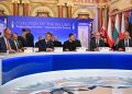 epa12088112 (L-R) Germany's Chancellor Friedrich Merz, France's President Emmanuel Macron, Ukraine's President Volodymyr Zelensky, Britain's Prime Minister Keir Starmer, and Poland's Prime Minister Donald Tusk attend a meeting of the 'coalition of the willing' at the Mariyinsky Palace, the official residence of the president of Ukraine, in Kyiv, Ukraine, 10 May 2025.  EPA/Darek Delmanowicz POLAND OUT