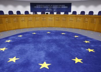 View of the European Court of Human Rights Tuesday, April 9, 2024 in Strasbourg, eastern France. (AP Photo/Jean-Francois Badias)